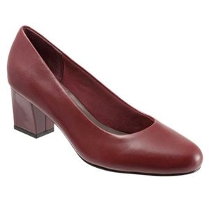 Trotters Dark Red Candela Leather Heels 9.5M